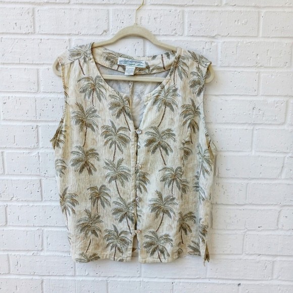 Pineapple Moon Tops Pineapple Moon Silk Hawaiian Palm Trees Coconut